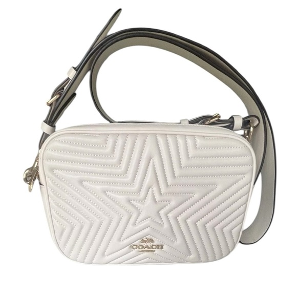 NWT Authentic Coach Jes Crossbody MARVEL Quilted Captain America Star Ivory $428 - Picture 5 of 16